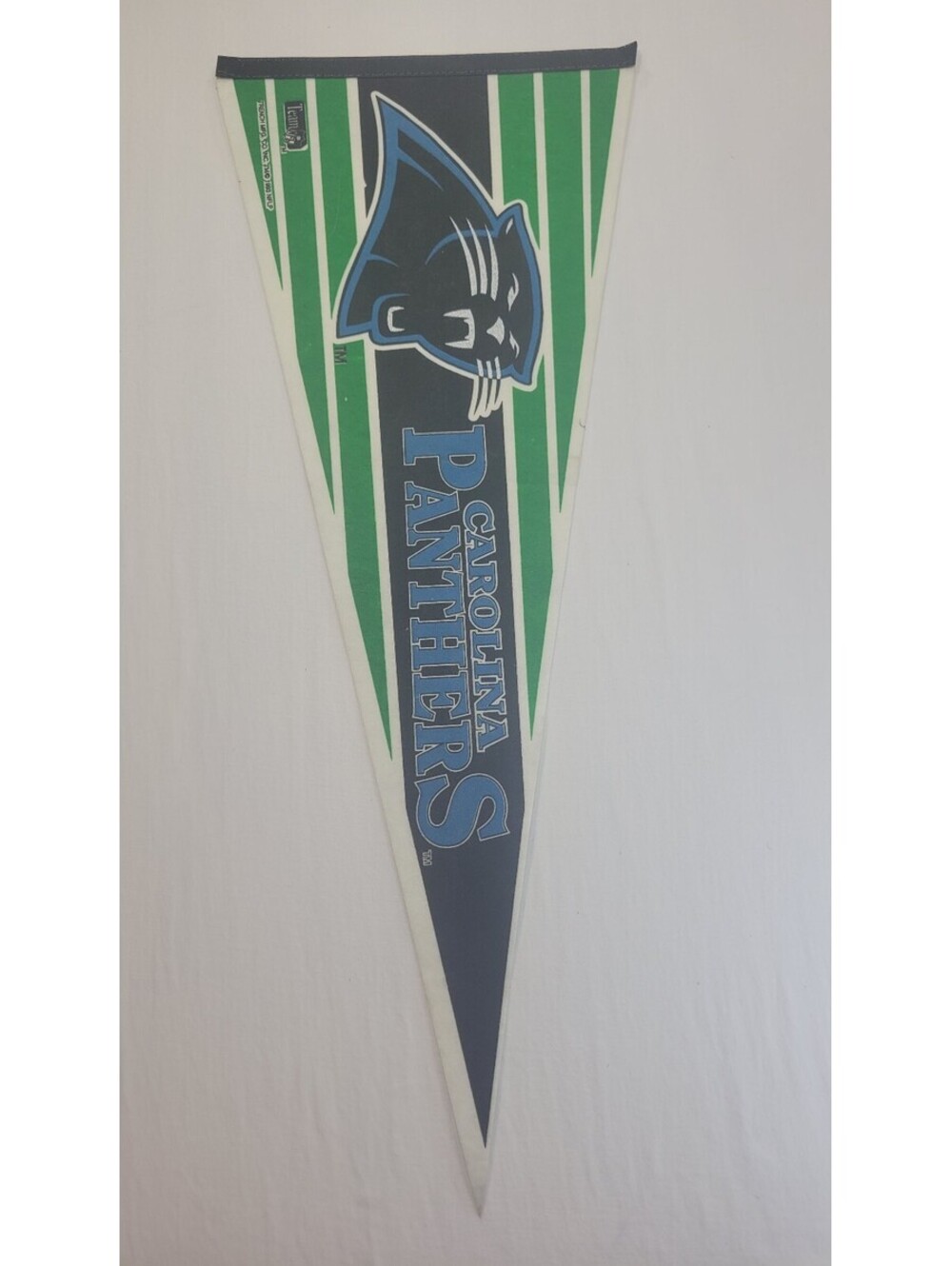 1993 Vintage Carolina Panthers NFL Triangular Pennant by Trench Mfg. Co.